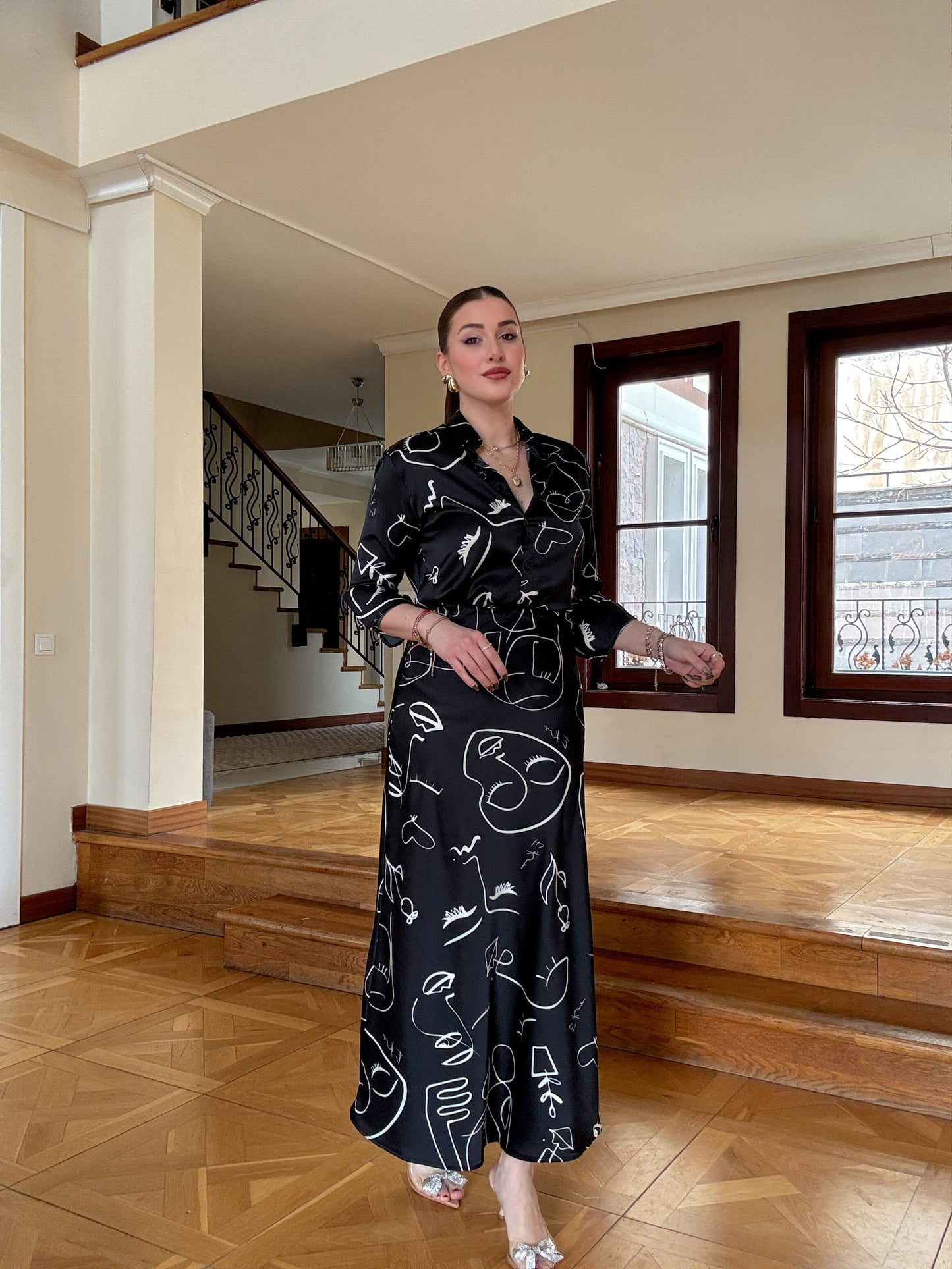 BOLEX desenli etek Siyah