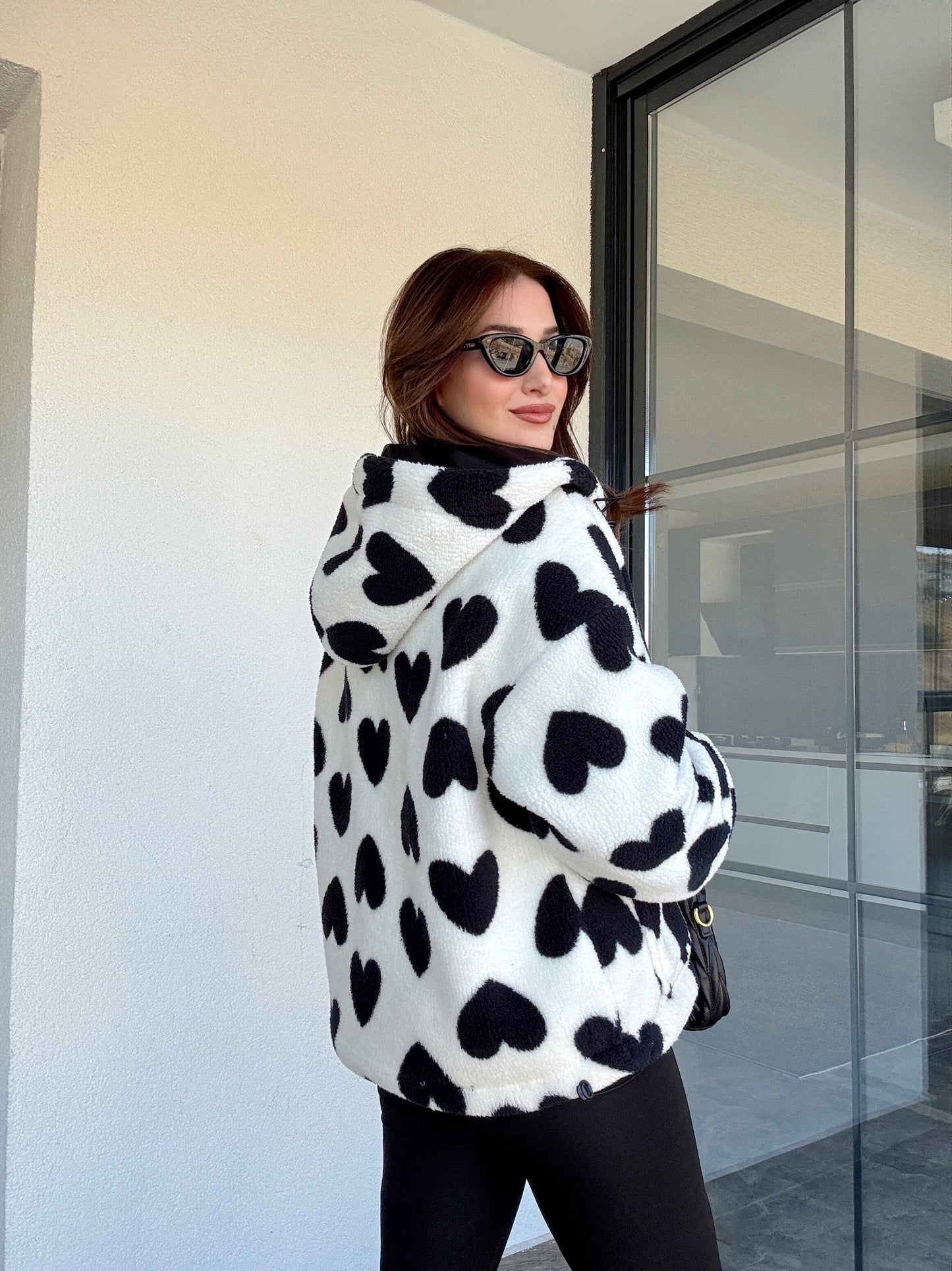 Kalpli Peluş Mont EKRU