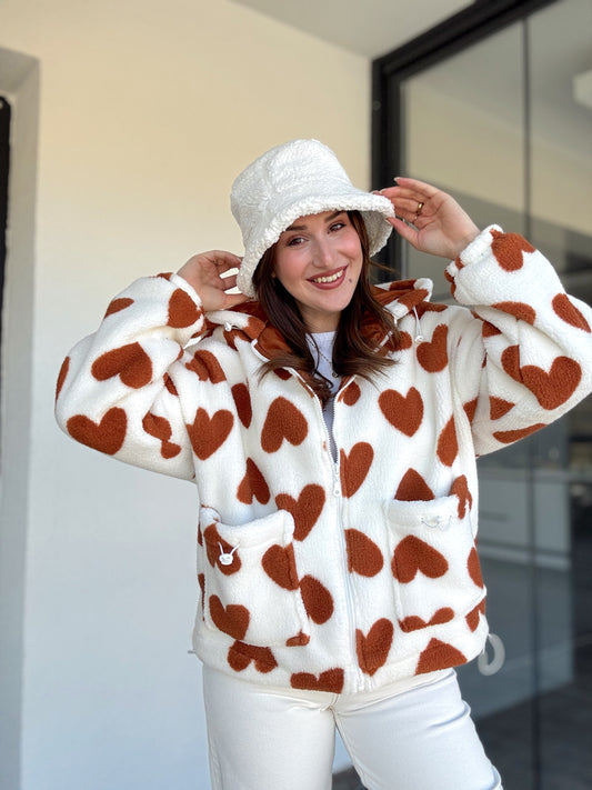 Kalpli Peluş Mont taba