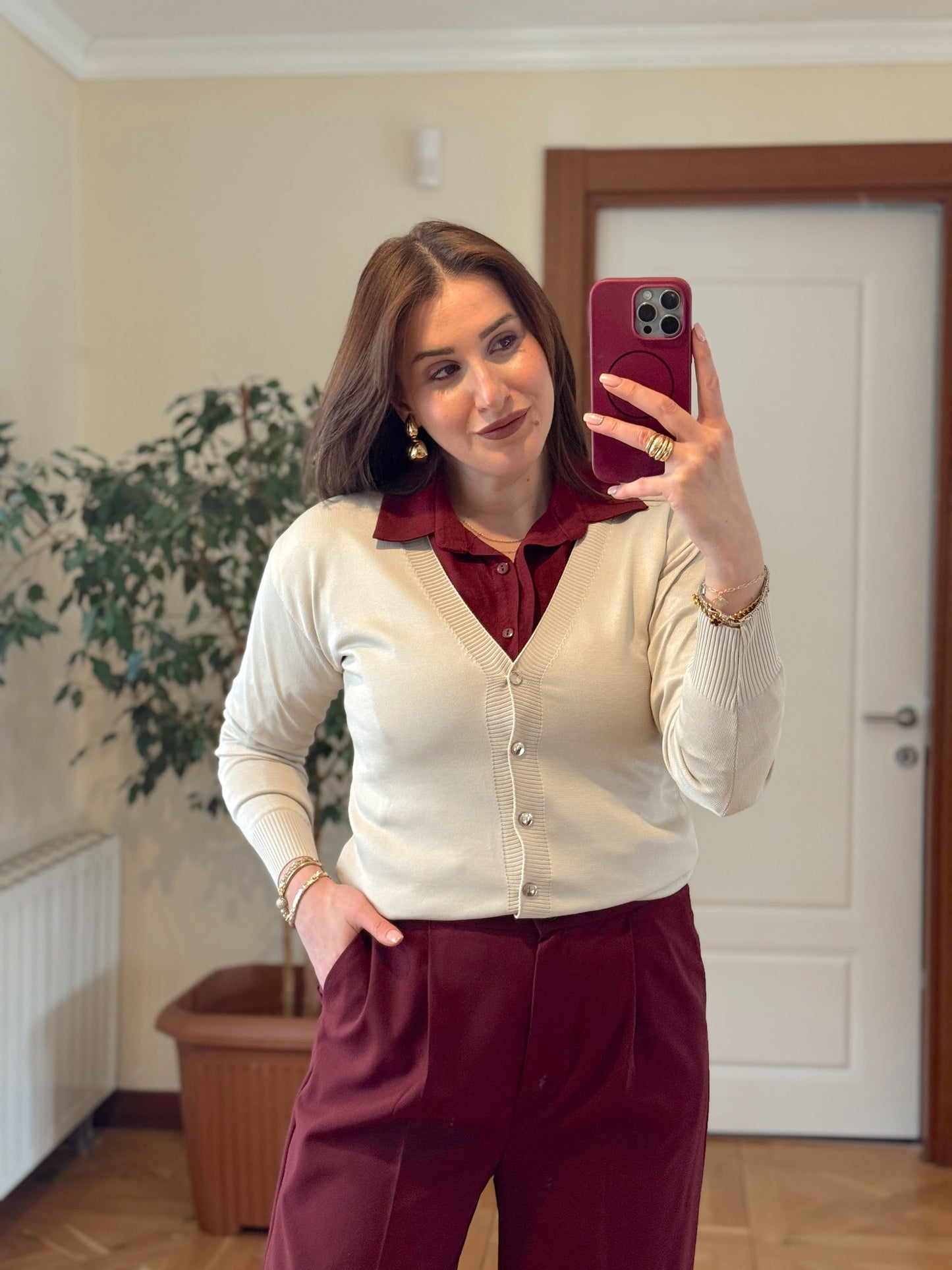 Premium Basic Hırka-TAŞ