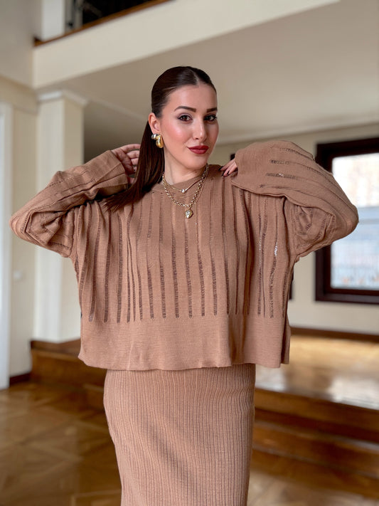 LARİS ajurlu ikili takım CAMEL