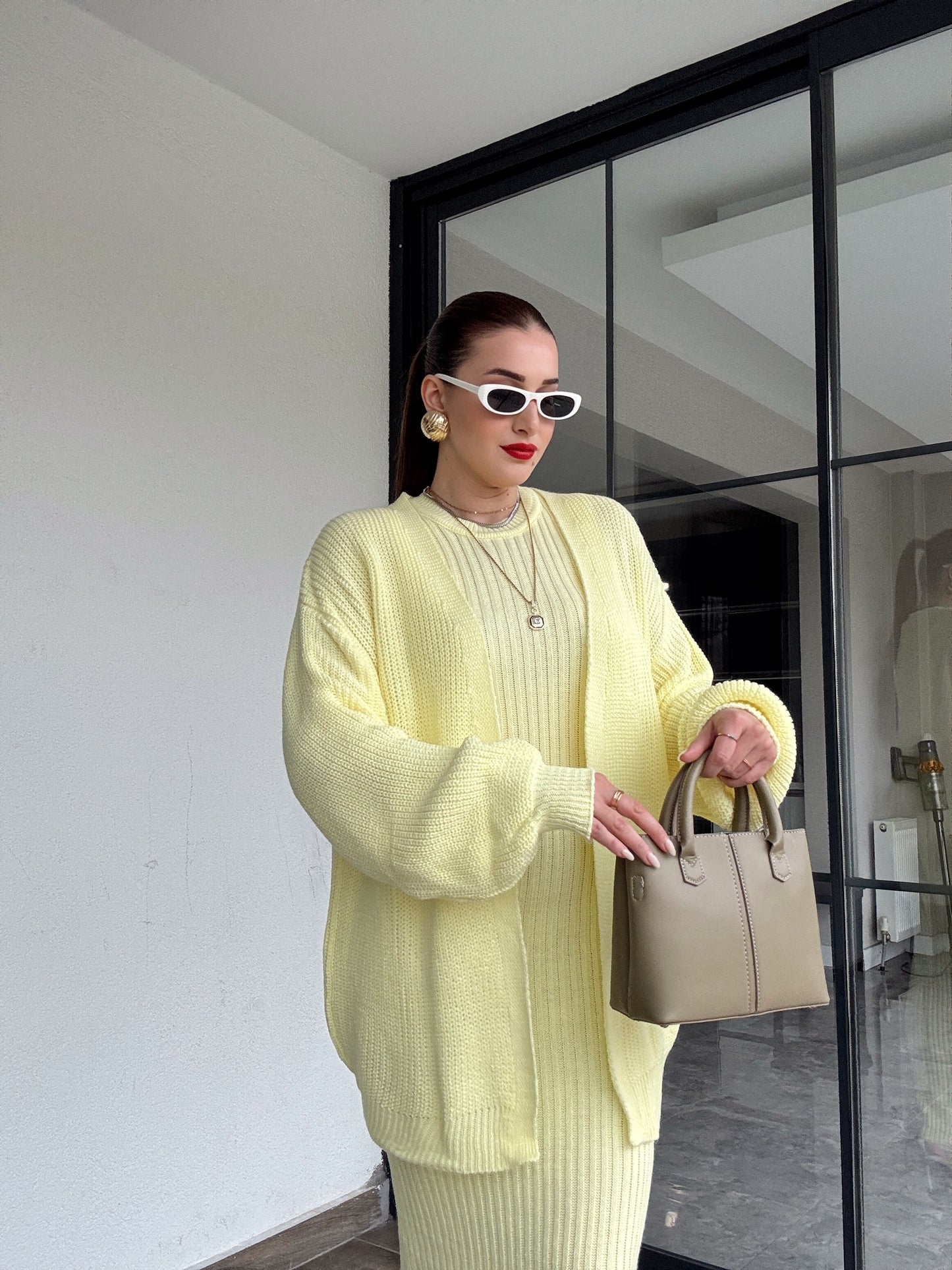 Hırkalı takım elbise-SARI