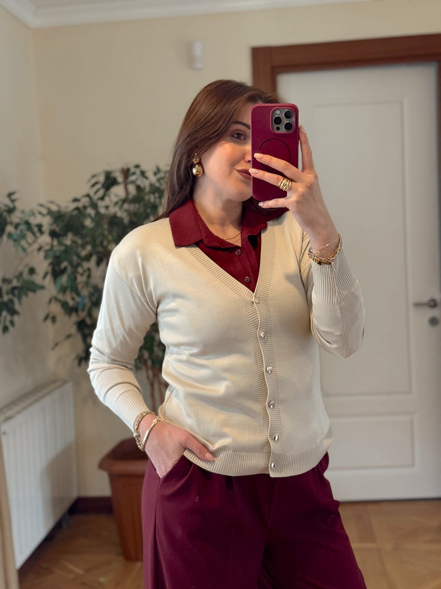 Premium Basic Hırka-TAŞ